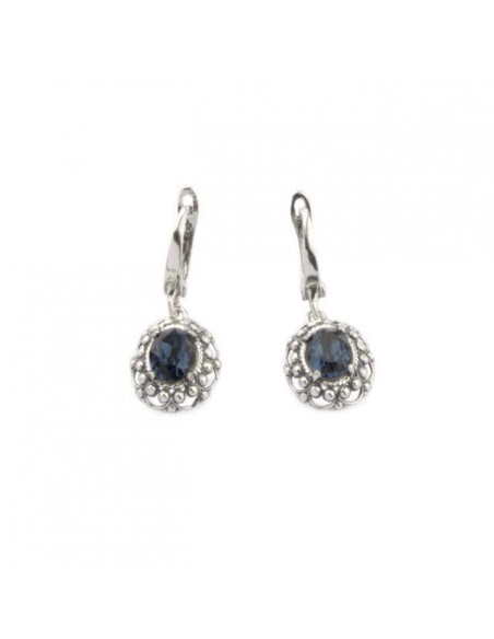 Swarovski Montana Oval KM 1727 Crystal Silver Earrings