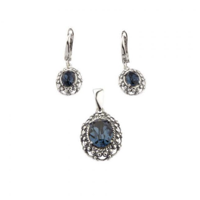 Swarovski KM 1727 Swarovski Crystal Silver Earrings