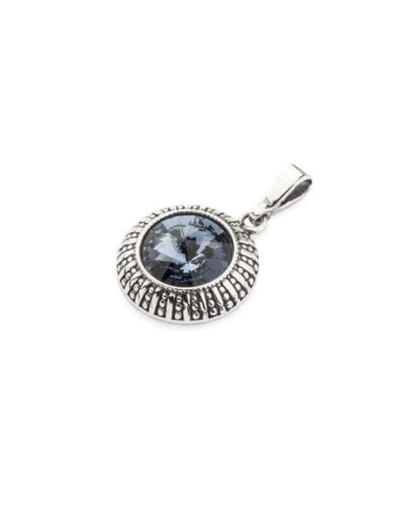 Silver pendant with Swarovski crystal Denim Blue Rivoli W 1850
