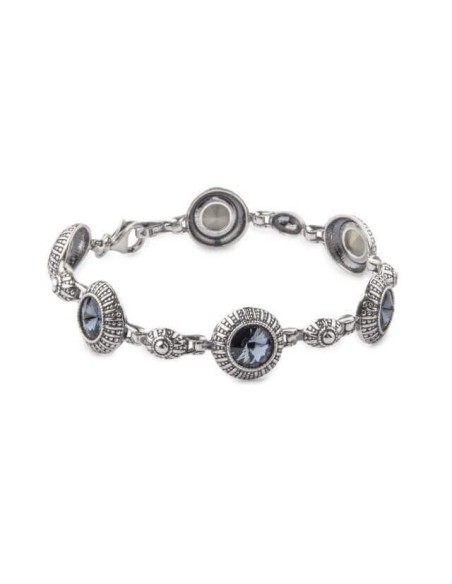 Silver bracelet with Swarovski crystals Denim Blue Rivoli L 1850