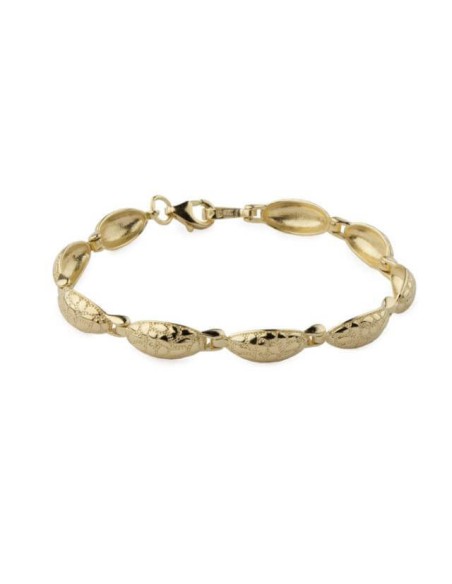 Silver gold-plated bracelet petals in oval L 1853