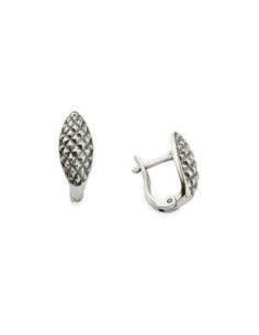 Silver 'pinecone' earrings with English clasp (latch back) K3 1190