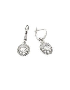 Silver rhodium-plated earrings with cubic zirconia K3 1885