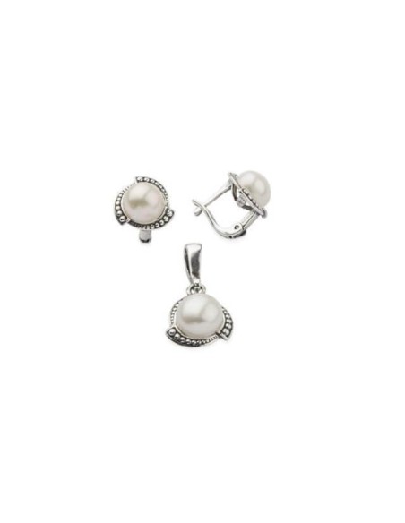 Silver pendant W 1883 pearl