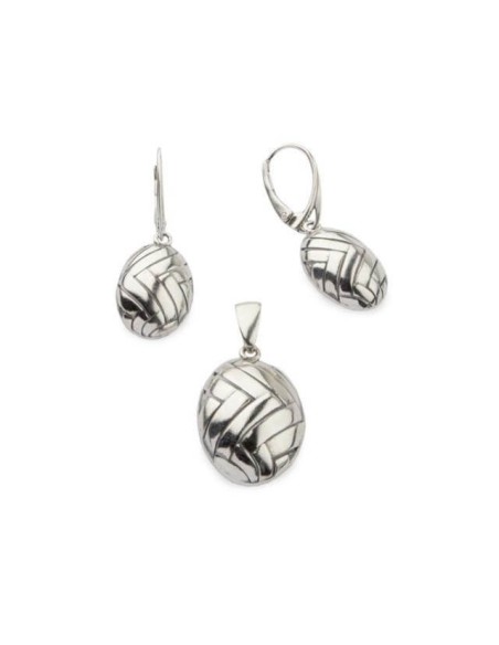 Silver oxidized earrings K 1855
