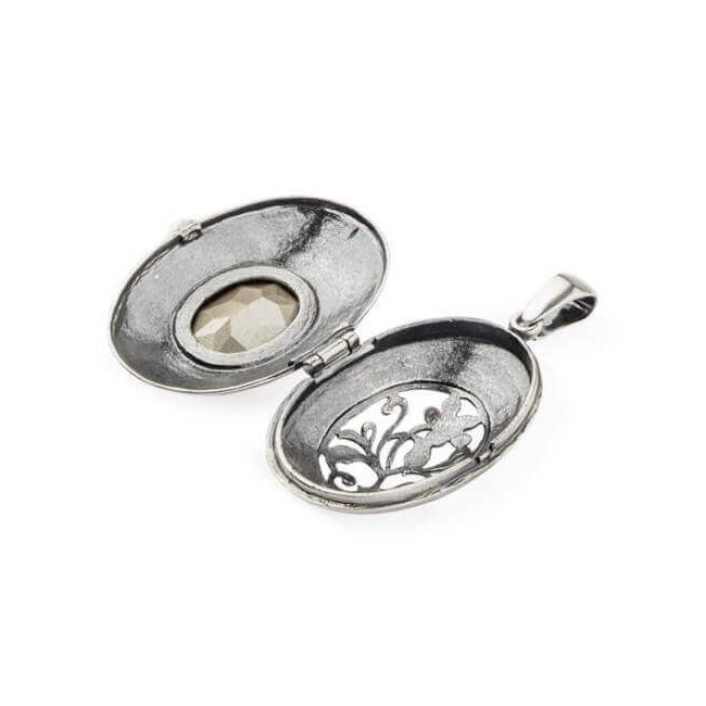 Silver pendant box with Swarovski crystal W 1222