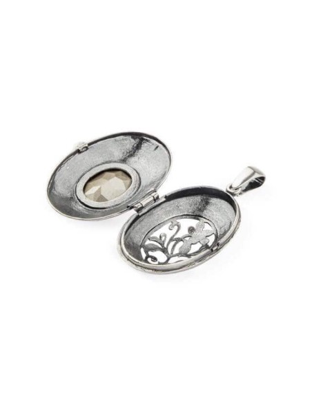 Silver pendant box with Swarovski crystal W 1222