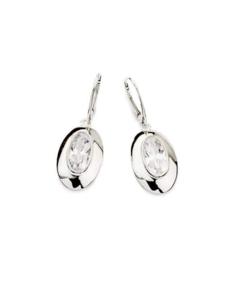 Silver earrings with white zircon K 1792 Silver earrings with white zircon K 1792
