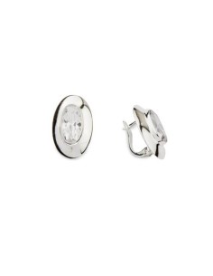 Silver earrings with white zircon K3 1792