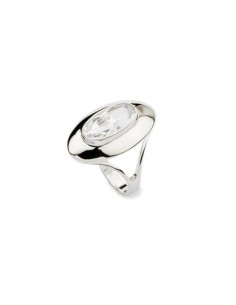 Silver ring with white zircon PK 1792