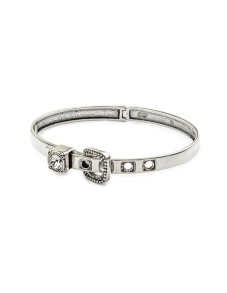 Silver bracelet with zircon strap R 1798