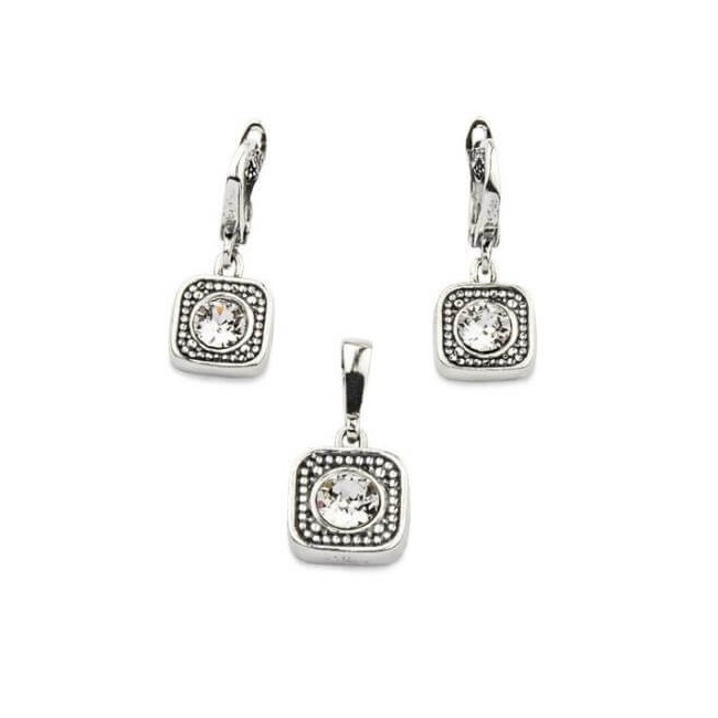 Silver bracelet with crystal BELT R 1798