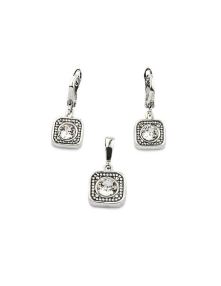 Silver bracelet with crystal BELT R 1798