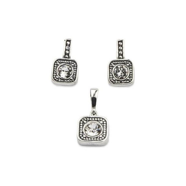 Silver bracelet with crystal BELT R 1798