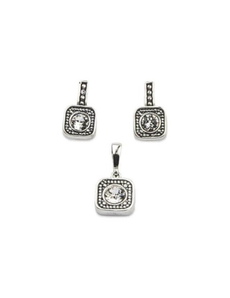 Silver bracelet with crystal BELT R 1798