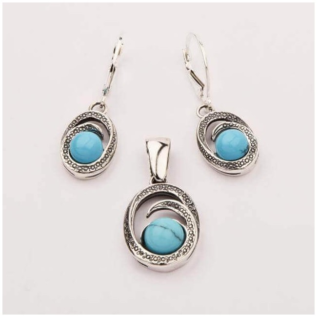 Silver bracelet with turquoise L 1561 turquoise