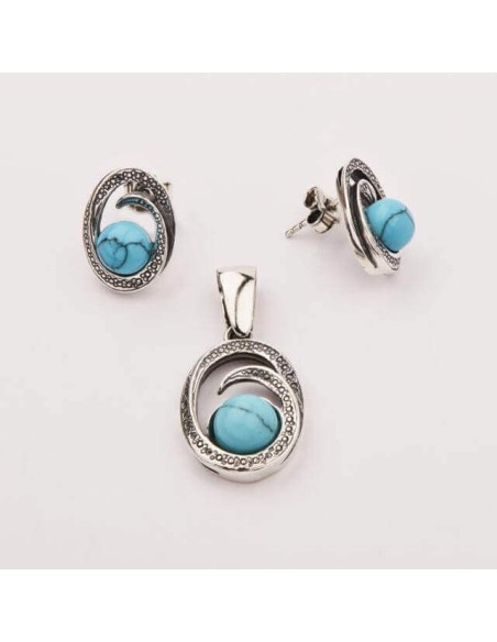 Silver bracelet with turquoise L 1561 turquoise