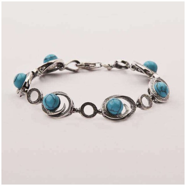 Silver pendant with turquoise W 1561