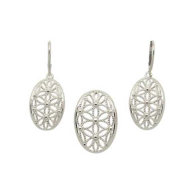 Silver rhodium-plated pendant W 1890