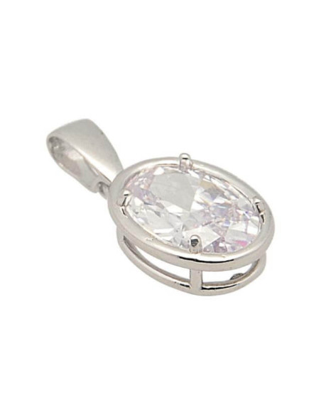 Srebrny wisiorek z białą cyrkonią W 1891