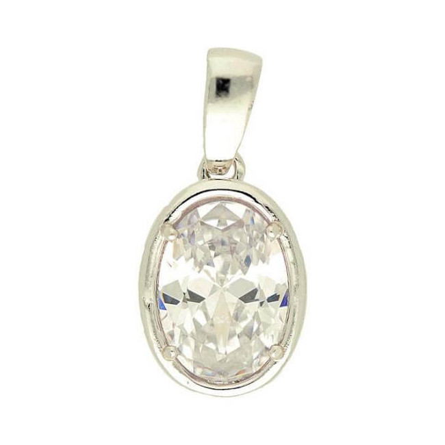 Srebrny wisiorek z cyrkonią W 1891|Polcaratdesign.pl Biżuteria