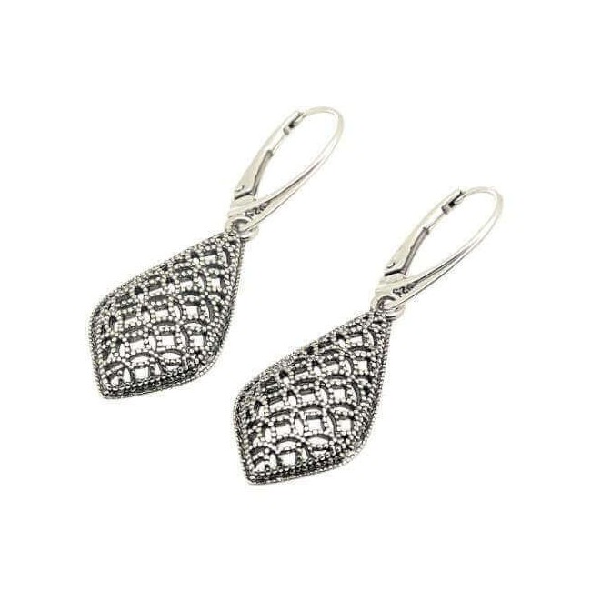 K 1912 oxidized silver earrings