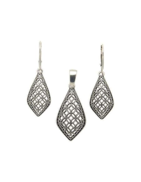 K 1912 oxidized silver earrings