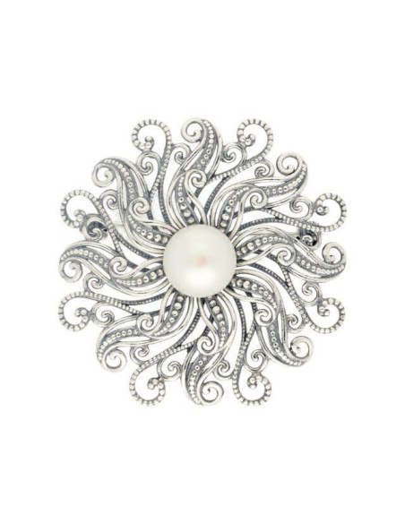 Brooch with white pearl B 171