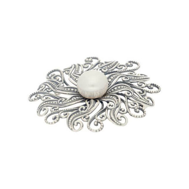 Brooch with white pearl B 171