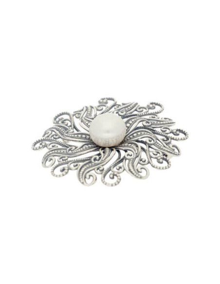 Brooch with white pearl B 171