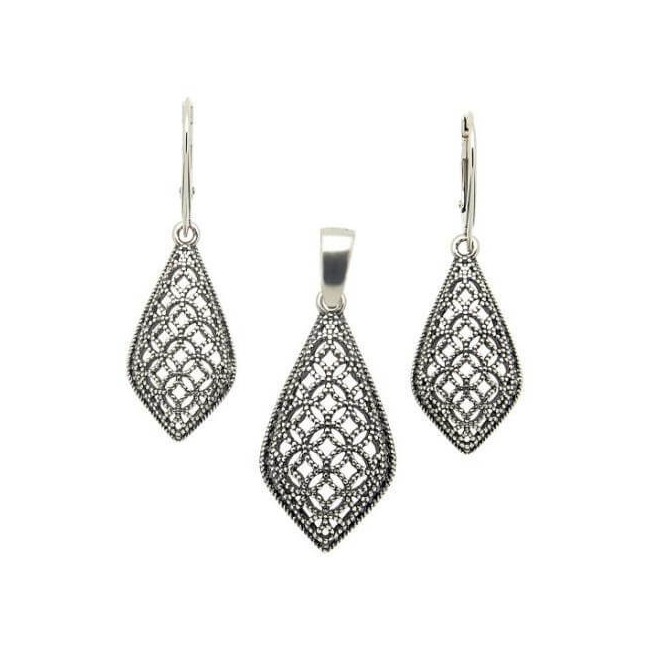 Silver pendant oxidized W 1912