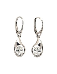 Silver earrings with white zircons K 1924 R