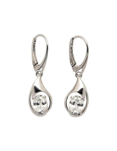 Silver earrings with white zircons K 1924 R