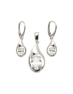 Silver earrings with white zircons K 1924 R 2