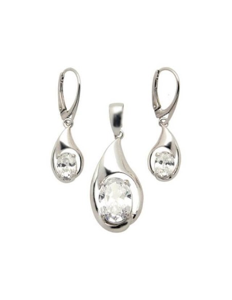 Silver earrings with zircons K 1924 R