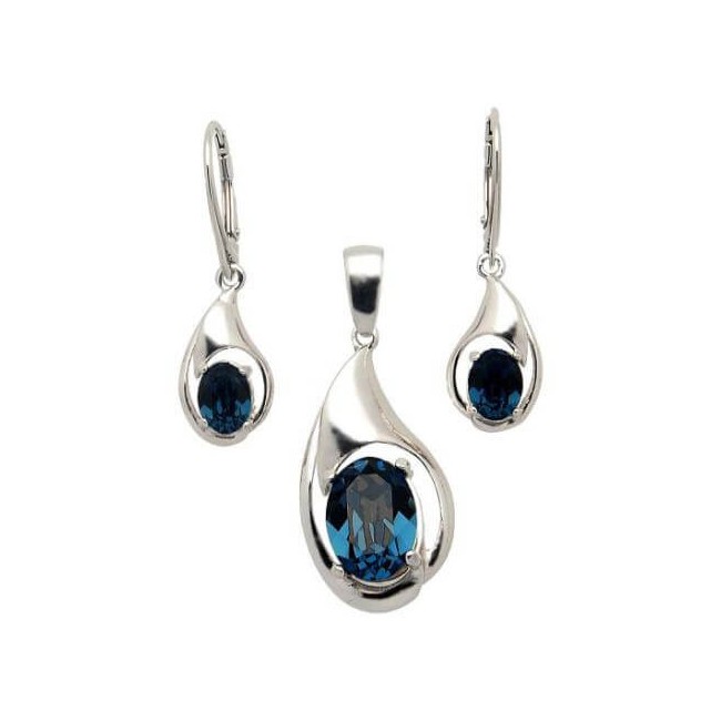Swarovski K 1924 R Silver Crystal Earrings