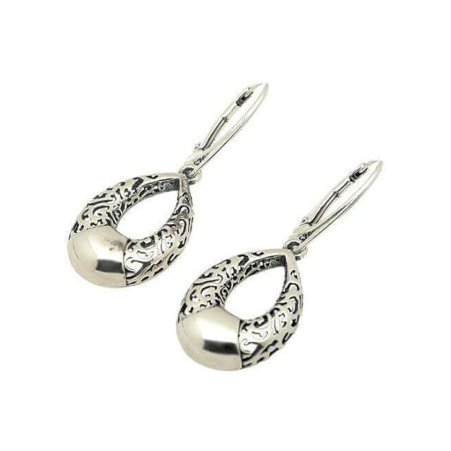 Silver oxidized earrings K 1938