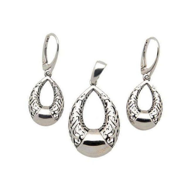 Silver oxidized earrings K 1938