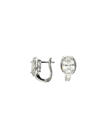 Silver earrings with white zircon K3 1891