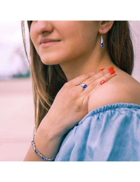 Silver ring with crystal PK 1902