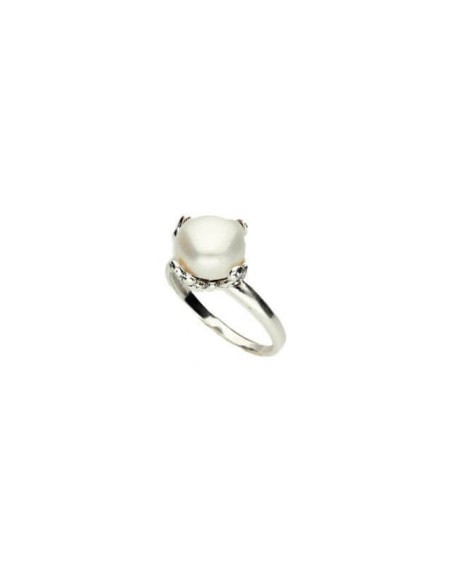 Silver oxidized ring with pearl PK 1787 Silver oxidized ring with pearl PK 1787