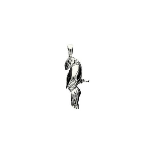 Silver pendant with Swarovski crystal Toucan W 1249