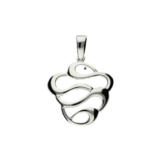 Silver rhodium-plated pendant W 1925