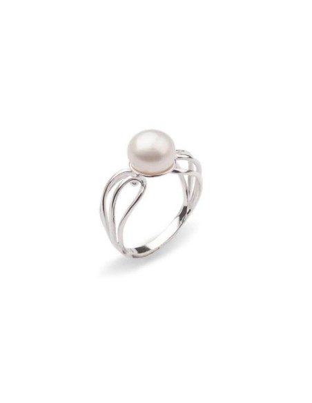 Silver ring with cultured pearl PK 1752