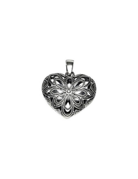Silver oxidized pendant HEART W 1263 Silver oxidized pendant HEART W 1263