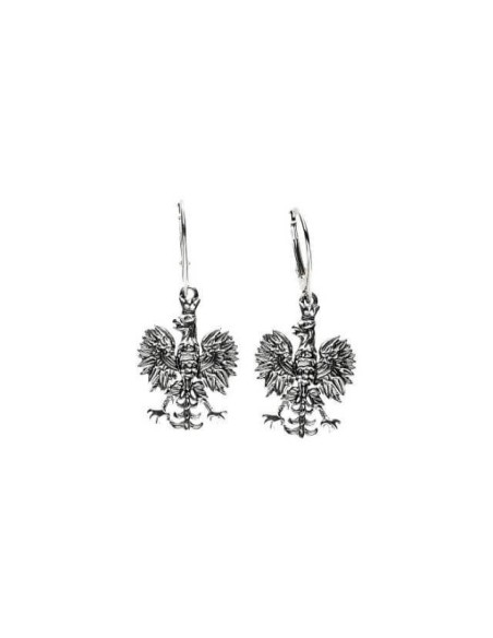 Silver earrings oxidized Eagle K 1656 Silver earrings oxidized Eagle K 1656