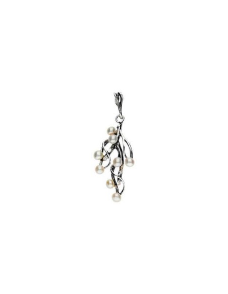 Silver pendant with pearls BRANCH W 969 pearl