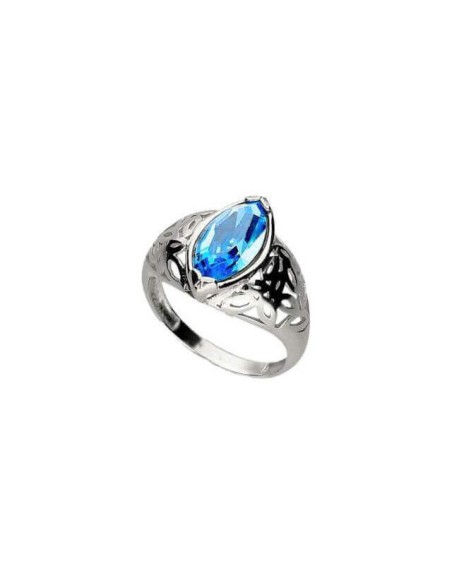 Silver ring with Swarovski crystal PK 1948 Aquamarine