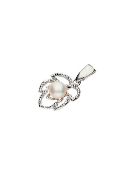 Silver pendant with cultured pearl W 1956 pearl