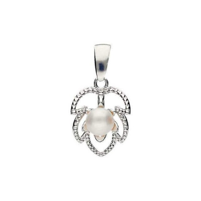 Silver pendant with cultured pearl W 1956 pearl